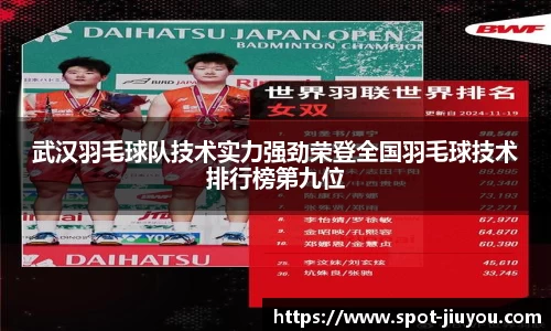 武汉羽毛球队技术实力强劲荣登全国羽毛球技术排行榜第九位